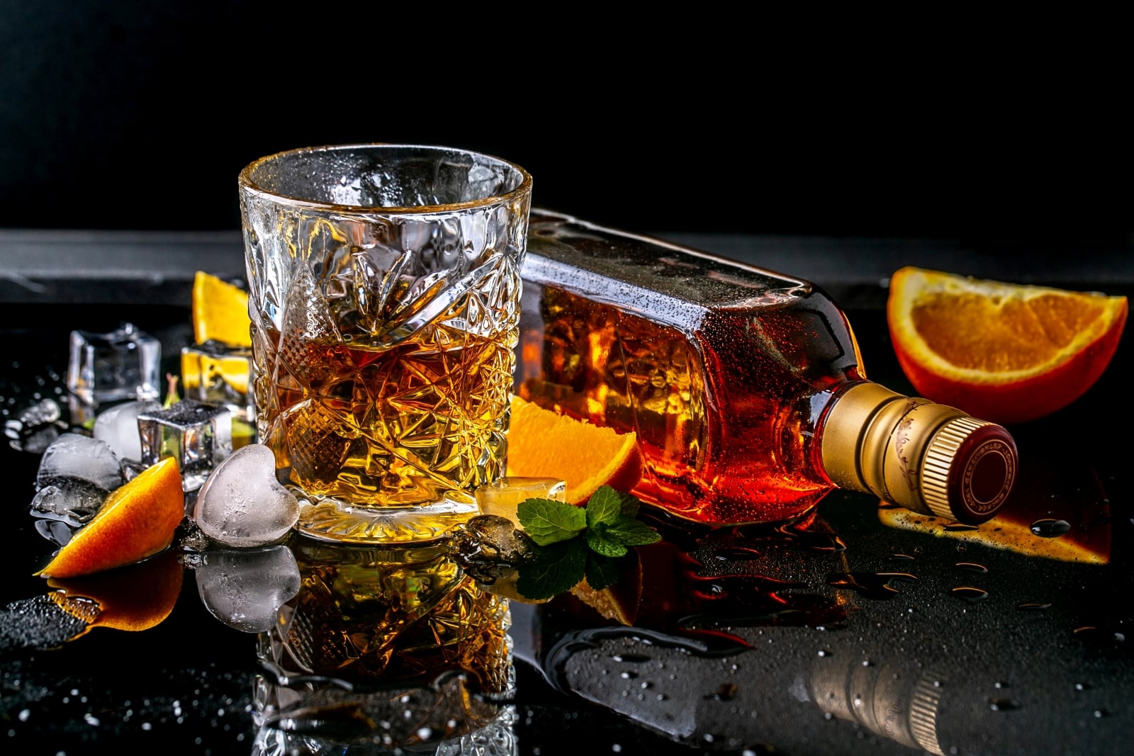 vodka, whisky, scotch, rum, tequila, gin, bourbon, cognac, wine, champagne