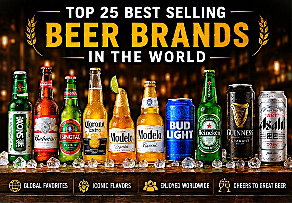 best-selling-beer-brands-global-lineup Best-selling beer brands in the world including Snow, Budweiser, Corona, Tsingtao, Modelo, Heineken, Guinness and Asahi
