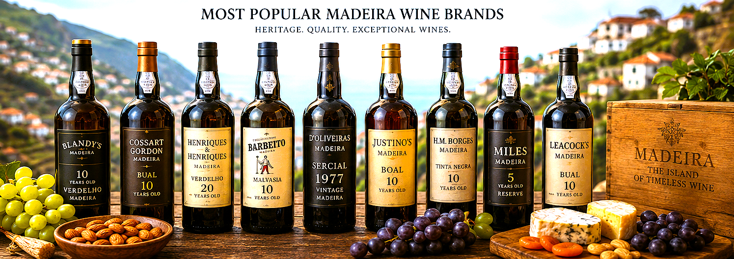 Popular Madeira wine brands