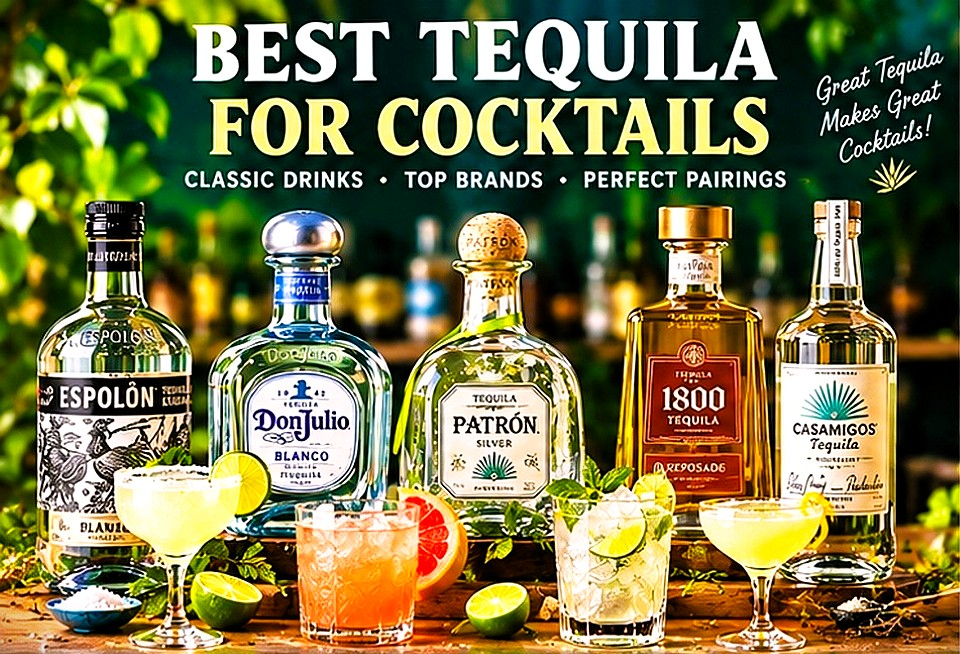Best tequila for Margaritas, Palomas, Ranch Water and cocktails featuring Blanco, Reposado and premium tequila